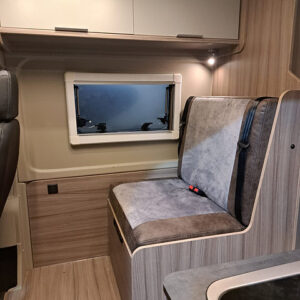 Pull Out Seat Bed With Belts to be used with drivers swivel seat