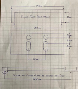 Bike rack bolt hole dimensions